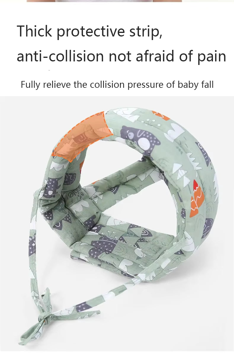 Baby Safety Helmet Head Protection Hat Safety Soft Comfortable Head Security Protection Crash Cap Adjustable Protective Headgear