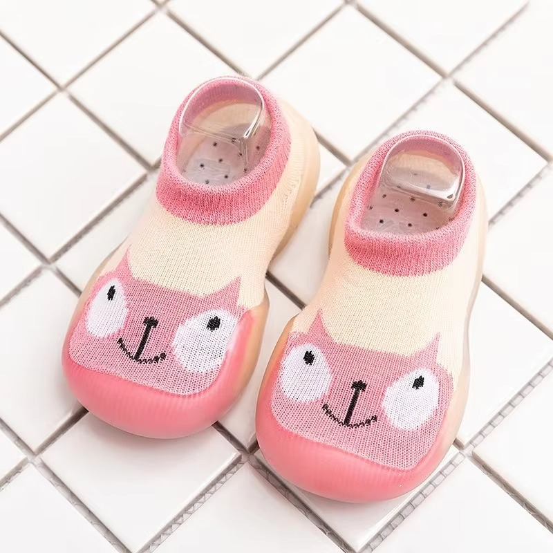 0-4 Year Old Baby Indoor Non-slip Soft Sole Cartoon Pattern Toddler Shoes