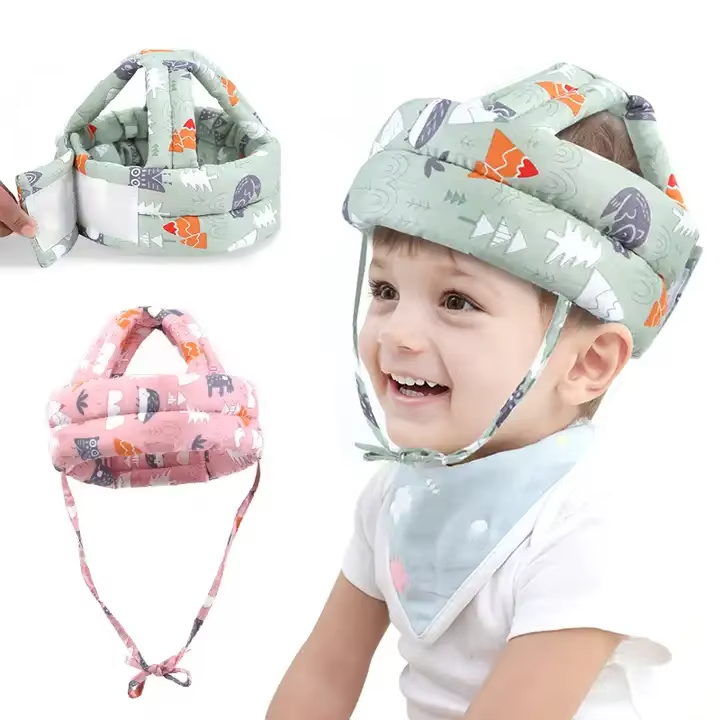 Baby Safety Helmet Head Protection Hat Safety Soft Comfortable Head Security Protection Crash Cap Adjustable Protective Headgear